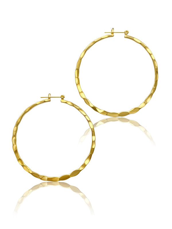 Hammered Hoops Gold