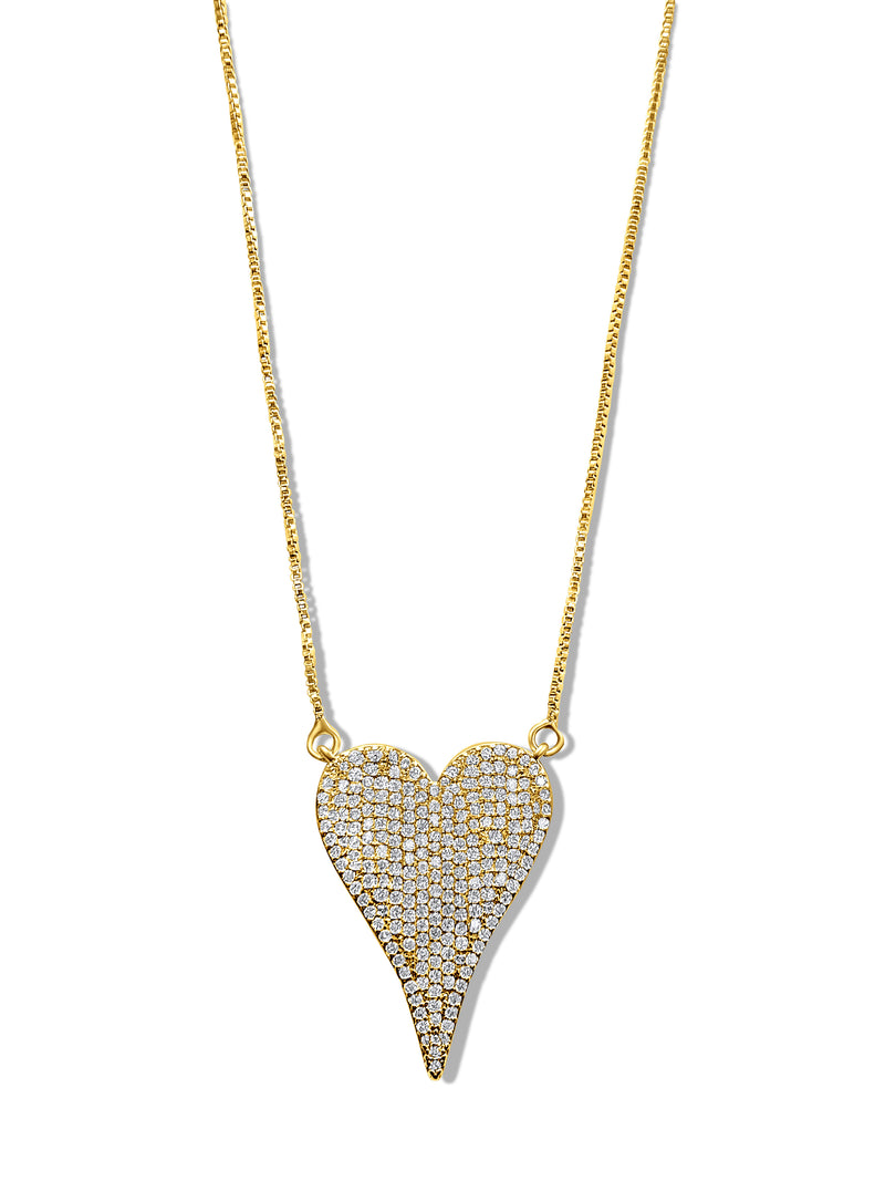 Heart Pendant Necklace Gold