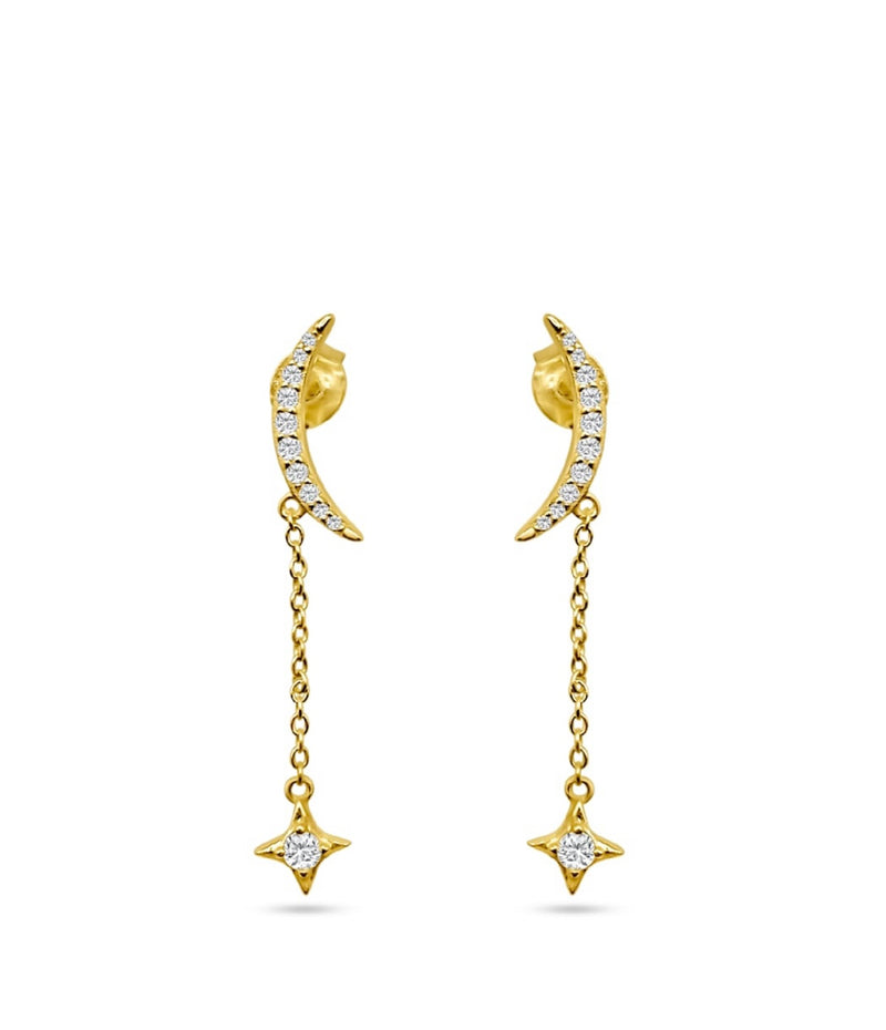 Moon Drop Earrings