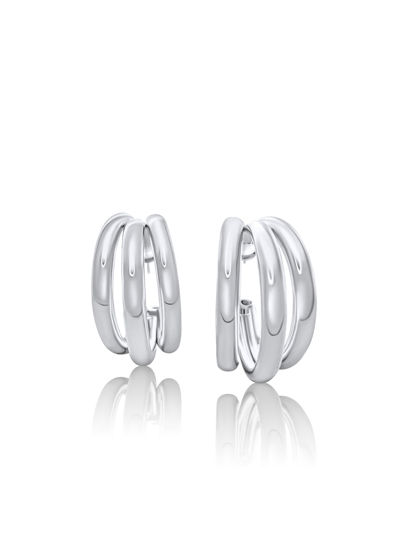 Trio Hoops Silver